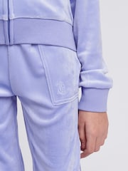 Juicy Couture Dark Blue Tonal Wide Leg Trousers - Image 4 of 7
