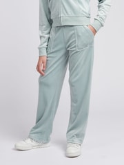 Juicy Couture Light Blue Tonal Wide Leg Trousers - Image 1 of 7