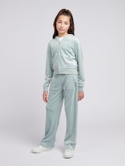 Juicy Couture Light Blue Tonal Wide Leg Trousers - Image 2 of 7
