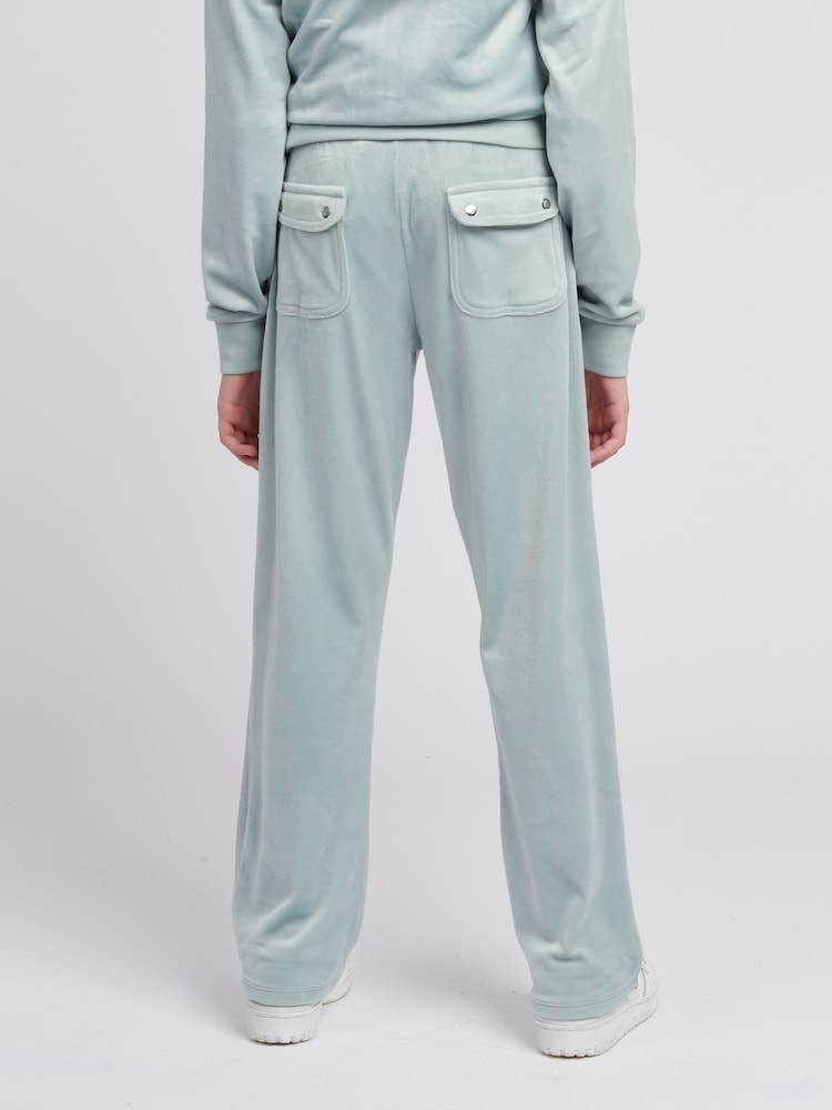 Juicy Couture Light Blue Tonal Wide Leg Trousers - Image 3 of 7
