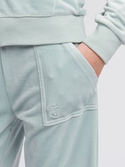 Juicy Couture Light Blue Tonal Wide Leg Trousers - Image 4 of 7