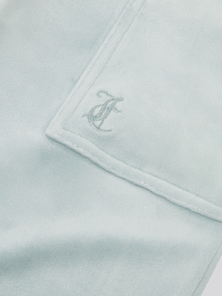 Juicy Couture Light Blue Tonal Wide Leg Trousers - Image 7 of 7