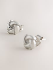 Sterling Silver Knot Stud Earrings - Image 2 of 3