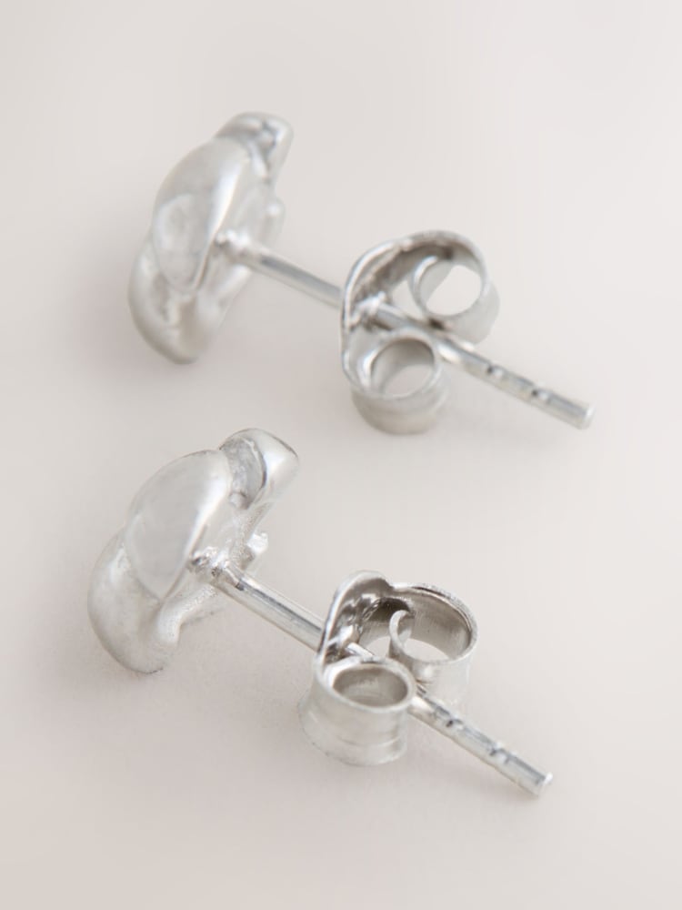 Sterling Silver Knot Stud Earrings - Image 3 of 3