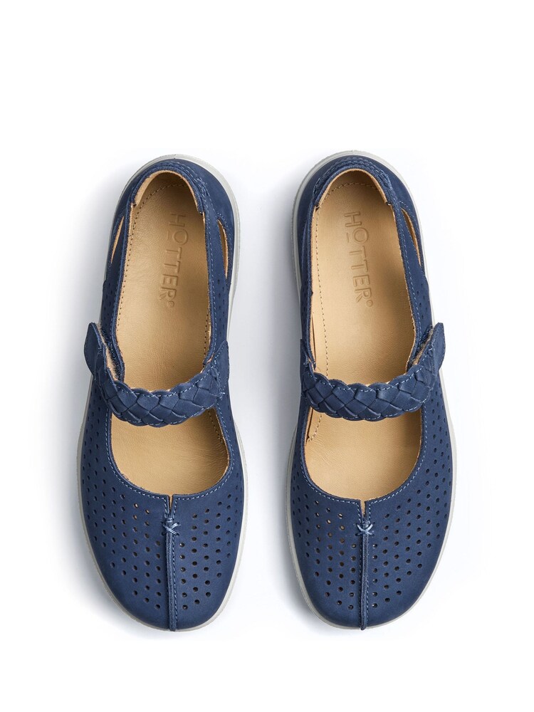Hotter Blue Wide Fit Quake II Touch-Fastening Shoes - Image 4 of 4 Hotter Blue Wide Fit Quake II Touch-Fastening Shoes - Image 4 of 4