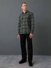 Cuadros Watch negros - Camisa de franela cepillada 100 % algodón - Imagen 3 de 5
