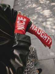 Rockett St George Red Naughty & Nice Handwarmers - Image 1 of 6