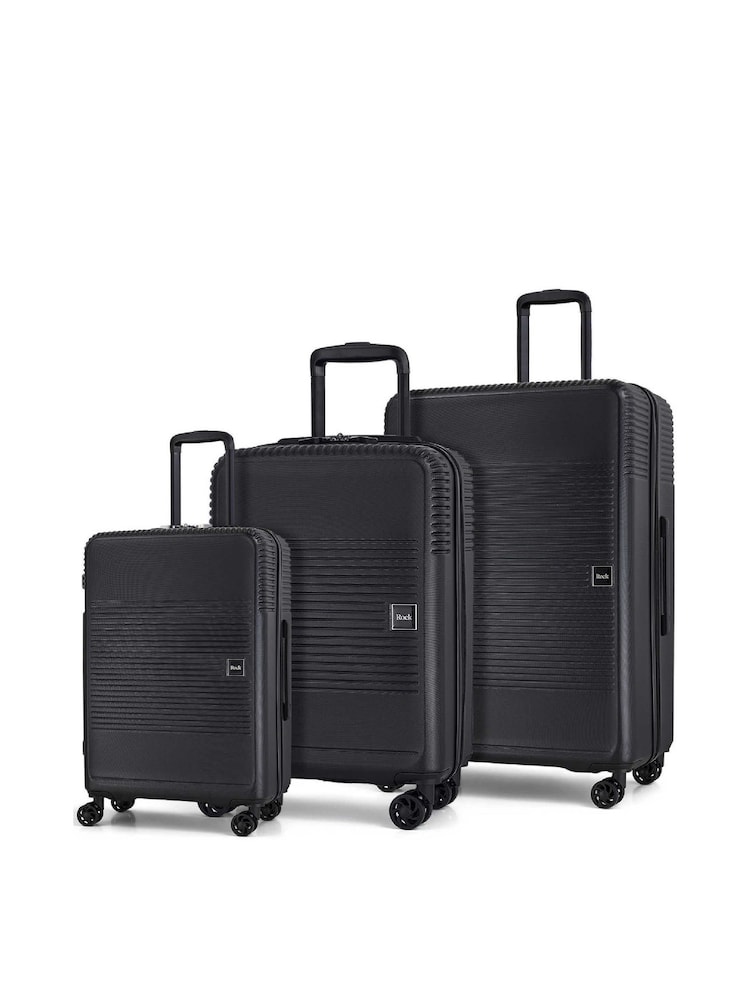 Rock Luggage  Lincoln Suitcases Black 3pc Set - Image 1 of 1