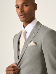 Natural - Skopes Slim Fit Jodrell Tweed Effect Suit Jacket - Imagem 1 de 8