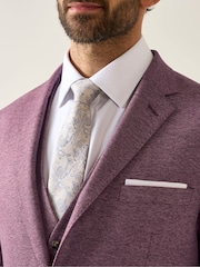 Skopes Purple Slim Fit Jodrell Tweed Effect Suit Jacket - Image 1 of 8