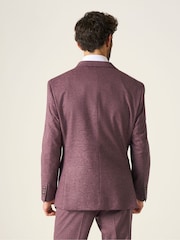 Skopes Purple Slim Fit Jodrell Tweed Effect Suit Jacket - Image 4 of 8