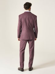 Skopes Purple Slim Fit Jodrell Tweed Effect Suit Jacket - Image 6 of 8