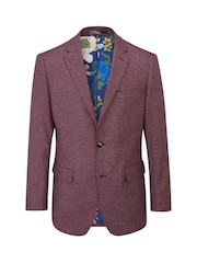 Skopes Purple Slim Fit Jodrell Tweed Effect Suit Jacket - Image 7 of 8