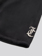 Juicy Couture Black Girls Loose T-Shirt & Velour Cycling Shorts Set - Image 5 of 5