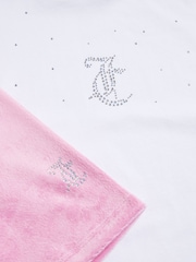 Juicy Couture Pink Girls Loose T-Shirt & Velour Cycling Shorts Set - Image 3 of 3