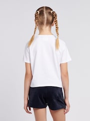 Azul - Juicy Couture Girls Boxy T-Shirt & Velour Shorts Set - Imagen 3 de 10