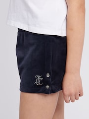 Azul - Juicy Couture Girls Boxy T-Shirt & Velour Shorts Set - Imagen 5 de 10