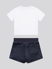 Azul - Juicy Couture Girls Boxy T-Shirt & Velour Shorts Set - Imagen 7 de 10