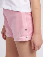 Rosa - Juicy Couture Girls Boxy T-Shirt & Velour Shorts Set - Imagen 4 de 10