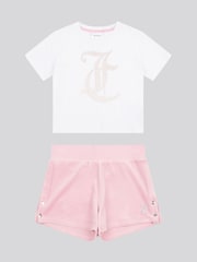 Rosa - Juicy Couture Girls Boxy T-Shirt & Velour Shorts Set - Imagen 6 de 10