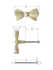 Laura Ashley Set of 2 Aluminum Bow Drawer Knobs - صورة 4 من 4