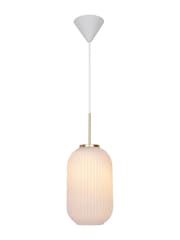 Nordlux Opal White Milford 20 Pendant Ceiling Light - Image 1 of 3