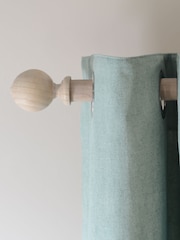 Laura Ashley Washed Oak Mitchell Eyelet Pole Set 28mm - Image 2 of 6
