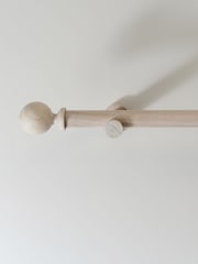 Laura Ashley Washed Oak Mitchell Eyelet Pole Set 28mm - Image 4 of 6