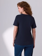 Navy Pumpkin Maternity Graphic T-Shirt - Image 3 of 8