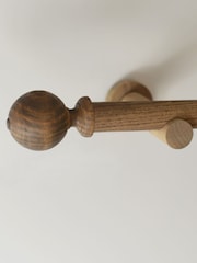 Laura Ashley Light Chestnut Brown Mitchell Eyelet Pole Set 28mm - Image 3 of 6