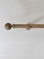 Laura Ashley Light Chestnut Brown Mitchell Eyelet Pole Set 28mm - Image 4 of 6