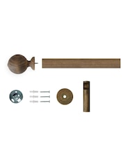 Laura Ashley Light Chestnut Brown Mitchell Eyelet Pole Set 28mm - Image 5 of 6