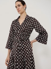 Jigsaw Purple 100% Cotton Tulip Voile Midi Dress - Image 2 of 7