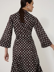 Jigsaw Purple 100% Cotton Tulip Voile Midi Dress - Image 7 of 7