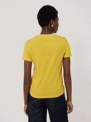 Jigsaw Yellow Crew Neck 100% Cotton T-Shirt - Image 4 of 5