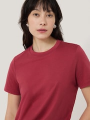 Jigsaw Pink Crew Neck 100% Cotton T-Shirt - Image 3 of 5
