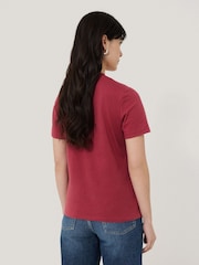 Jigsaw Pink Crew Neck 100% Cotton T-Shirt - Image 4 of 5