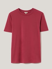 Jigsaw Pink Crew Neck 100% Cotton T-Shirt - Image 5 of 5