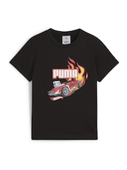 Puma Black Kids Boys Hot Wheels Graphic T-Shirt - Image 3 of 4