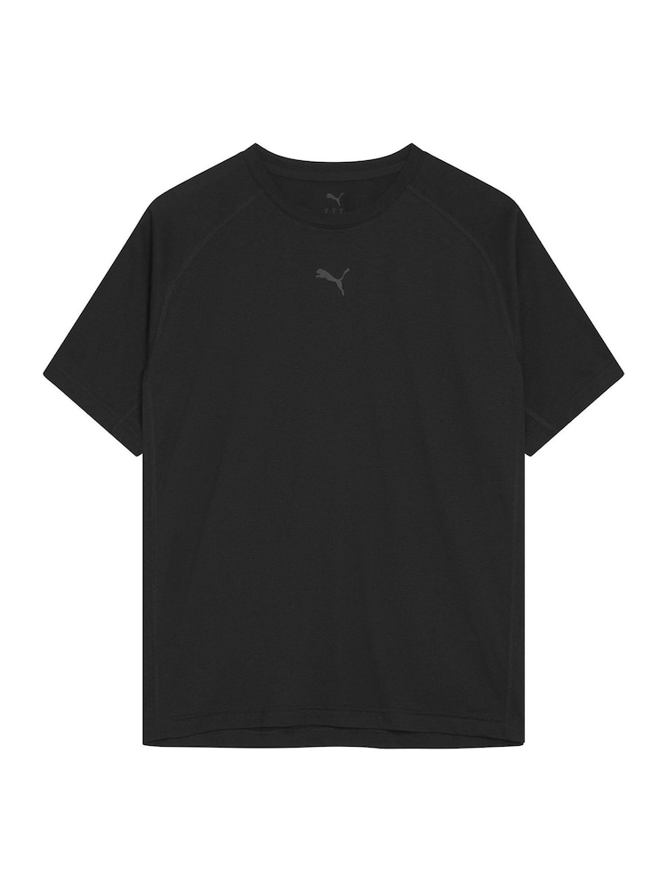 Puma Black Mens Run Short Sleeve T-Shirt - Image 2 of 2 Puma Black Mens Run Short Sleeve T-Shirt - Image 2 of 2