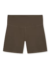 Marrón - Puma Womens Train 5" Alto Waist Tight Shorts - Imagen 1 de 2