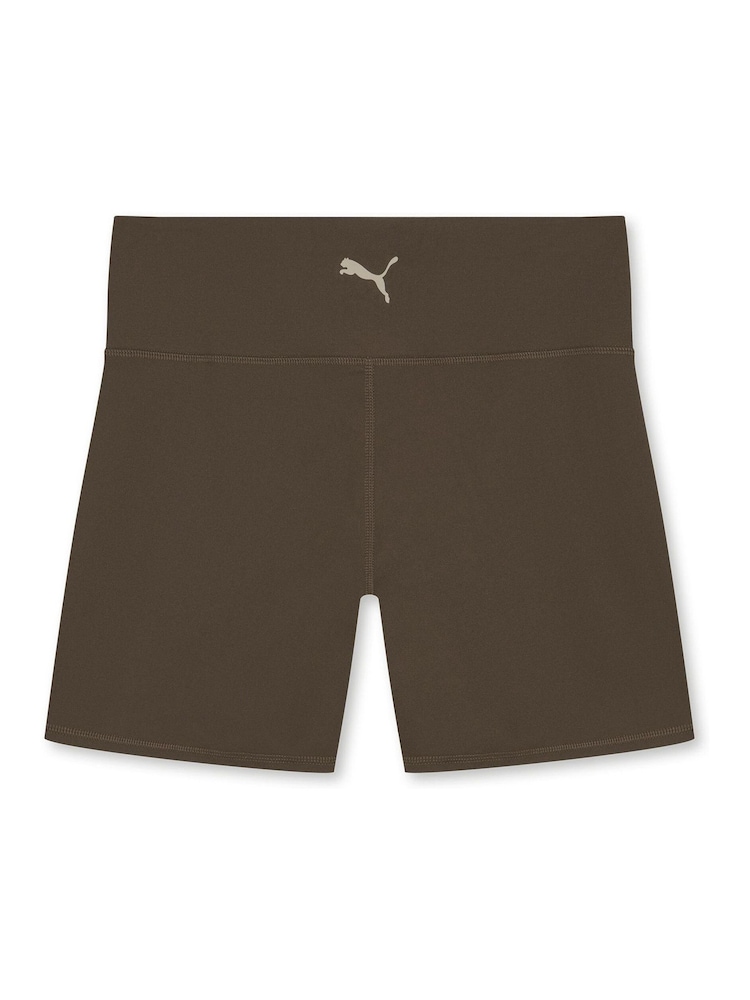 Marrón - Puma Womens Train 5" Alto Waist Tight Shorts - Imagen 2 de 2