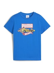 Puma Blue Kids Boys Hot Wheels Graphic T-Shirt - Image 1 of 1