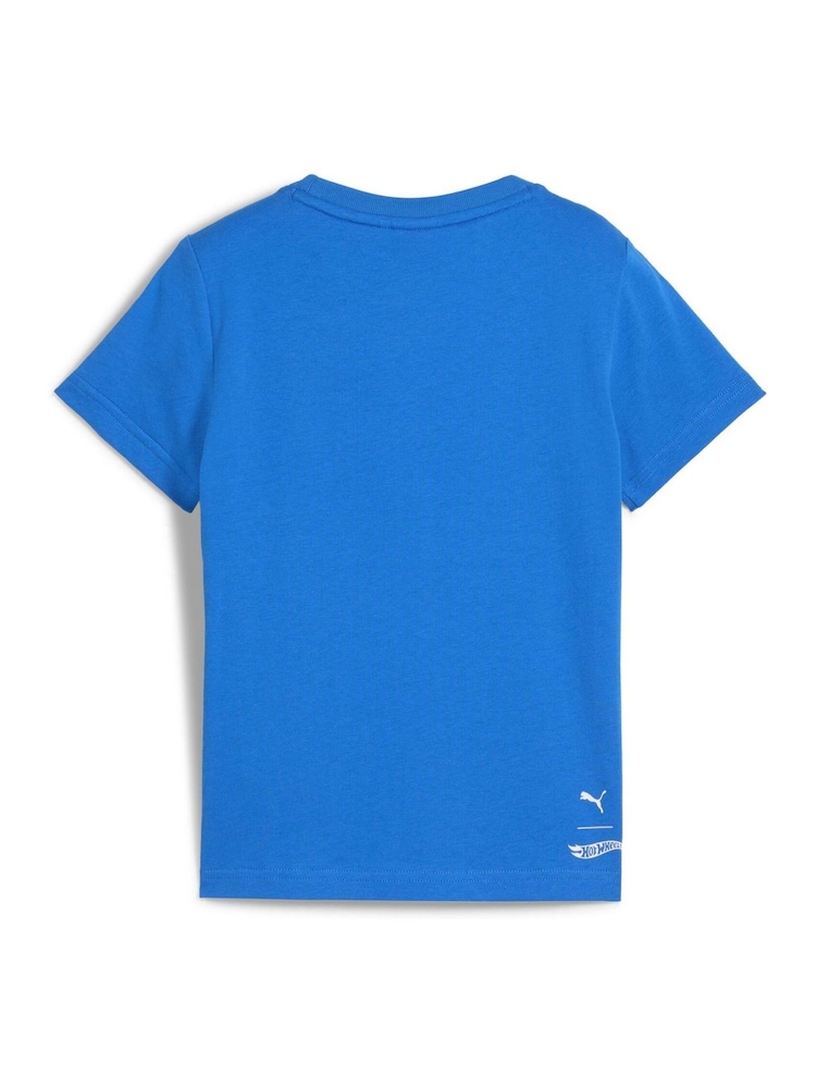 Puma Blue Kids Boys Hot Wheels Graphic T-Shirt - Image 2 of 2
