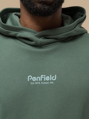 Penfield Green Mens Circle Landscape 100% Cotton Hoodie - Image 5 of 6