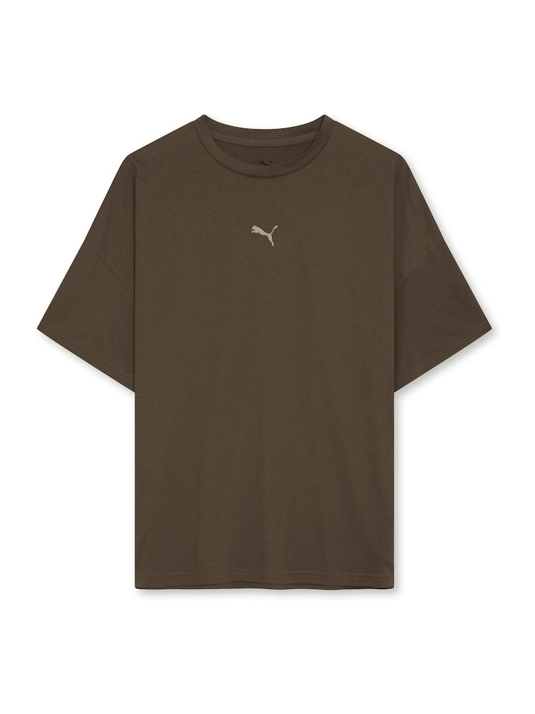 Puma Brown Womens Oversized Train T-Shirt - Image 1 of 2