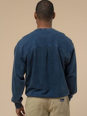 Penfield Blue Mens Newchester Panelled Crew 100% Cotton Sweatshirt - Image 4 of 5