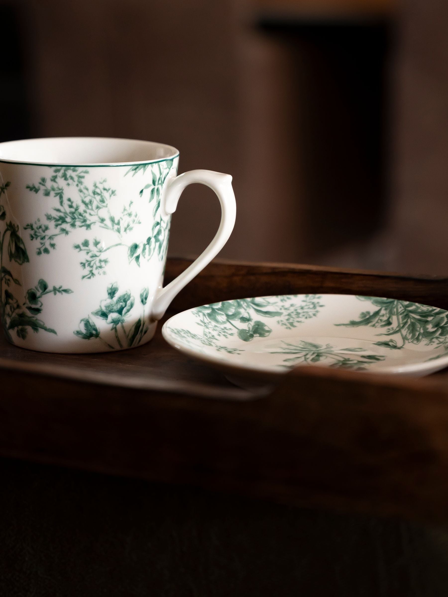 Buy Laura Ashley Set of 4 Teal Green Thurston Bloom Mugs from the