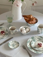 Laura Ashley Set of 6 Teal Green Thurston Bloom 12cm Plates - Image 1 of 1