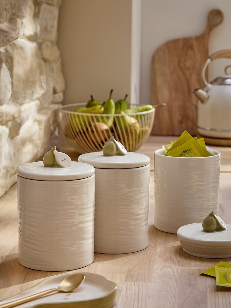 Set of 3 Pear Storage Jars - صورة 1 من 4